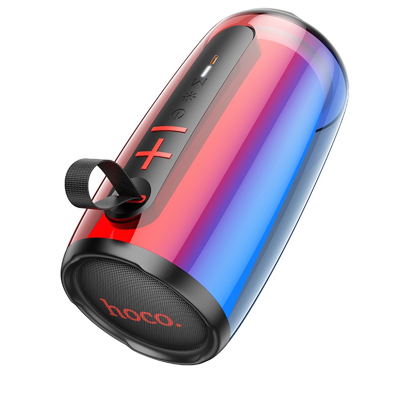 Φορητό Ηχείο Wireless Hoco HC18 Jumper V5.1 TWS 10W 2400mAh FM Micro SD USB AUX 360° LED Μαύρο | Φορητά Ηχεία - shopin.gr