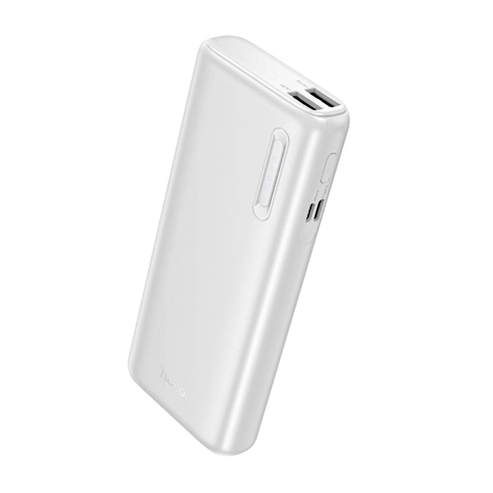Power Bank Hoco J158A Runner 10000mAh Fast Charge 5V/2A Slim με 2xUSB-A 1xUSB-C 1xMicro USB και LED Ένδειξη Μπαταρίας Λευκό | Power Bank - shopin.gr