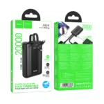 Power Bank Hoco J162A Full power 20000mAh PD20W+22.5W QC με Θύρες USB+USB-C Ενσωματωμένα Καλώδια USB-C+Lighting και LED Ένδειξη Μπαταρίας Μαύρο | Power Bank - shopin.gr
