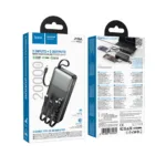 Power Bank Hoco J156A Founder 20000mAh PD20W+22.5W QC με Θύρες USB+USB-C Ενσωματωμένα Καλώδια USB-C+USB+Lighting+Micro και LED Ένδειξη Μπαταρίας Μαύρο | Power Bank - shopin.gr