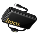 Power Bank Hoco Q45 Worrier 10000mAh 22.5W PD20W QC3.0A και Φορτιστής με 1xUSB-C 1xUSB-A και Ενσωματωμένο Καλώδιο USB-C Μαύρο | Power Bank - shopin.gr