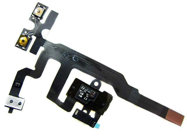 Επαφή Ακουστικών Apple iPhone 4S με Πλήκτρα Έντασης και Σίγασης Μαύρο OEM Type A | Ακουστικά - shopin.gr