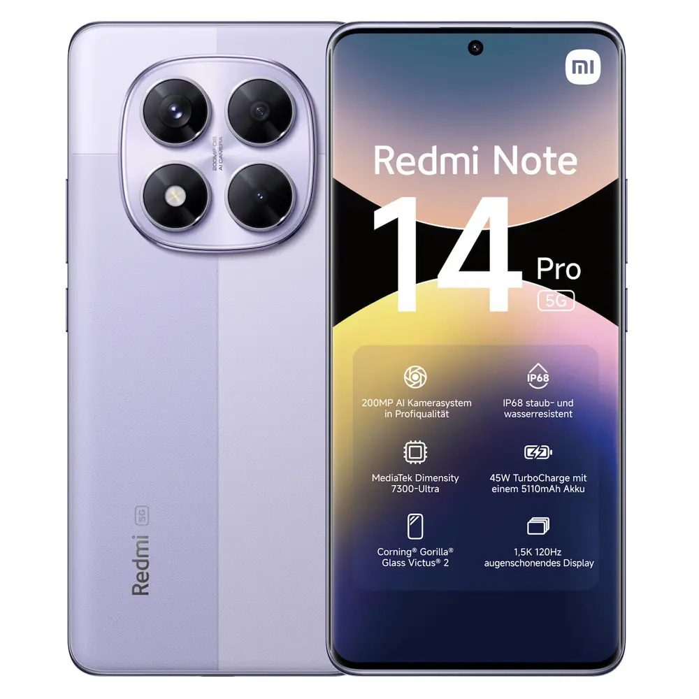 Xiaomi Redmi Note 14 Pro 5G Dual Sim 6.67" 8GB/256GB NFC IP68 Lavender Purple Xiaomi Redmi Note 14 Pro 5G Dual Sim 6.67" 8GB/256GB NFC IP68 Lavender Purple | Smartphone - shopin.gr