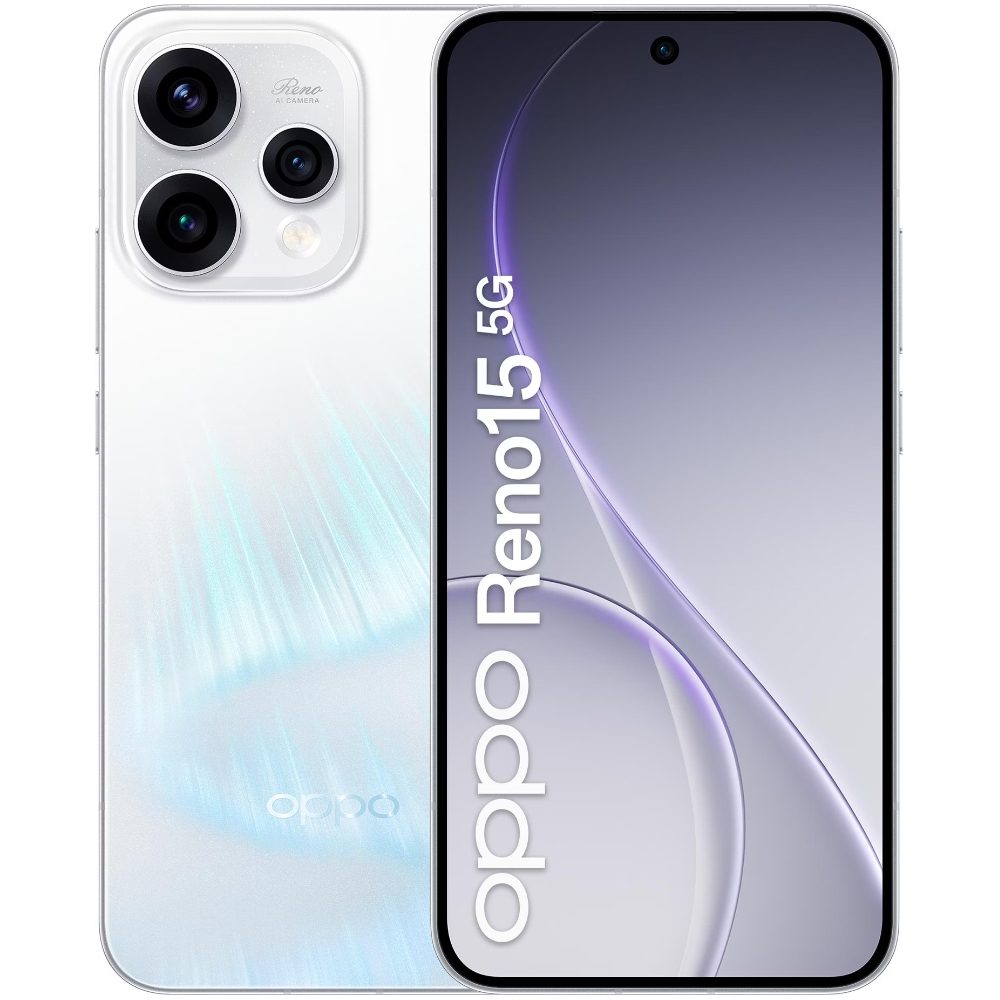 Oppo Reno15 5G Dual Sim 6.59" 8GB/512GB NFC IP68 Aurora White | Smartphone - shopin.gr