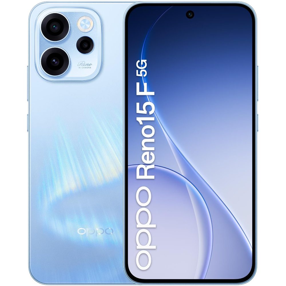 Oppo Reno15 F 5G Dual Sim 6.57" 8GB/256GB IP68 Aurora Blue | Smartphone - shopin.gr
