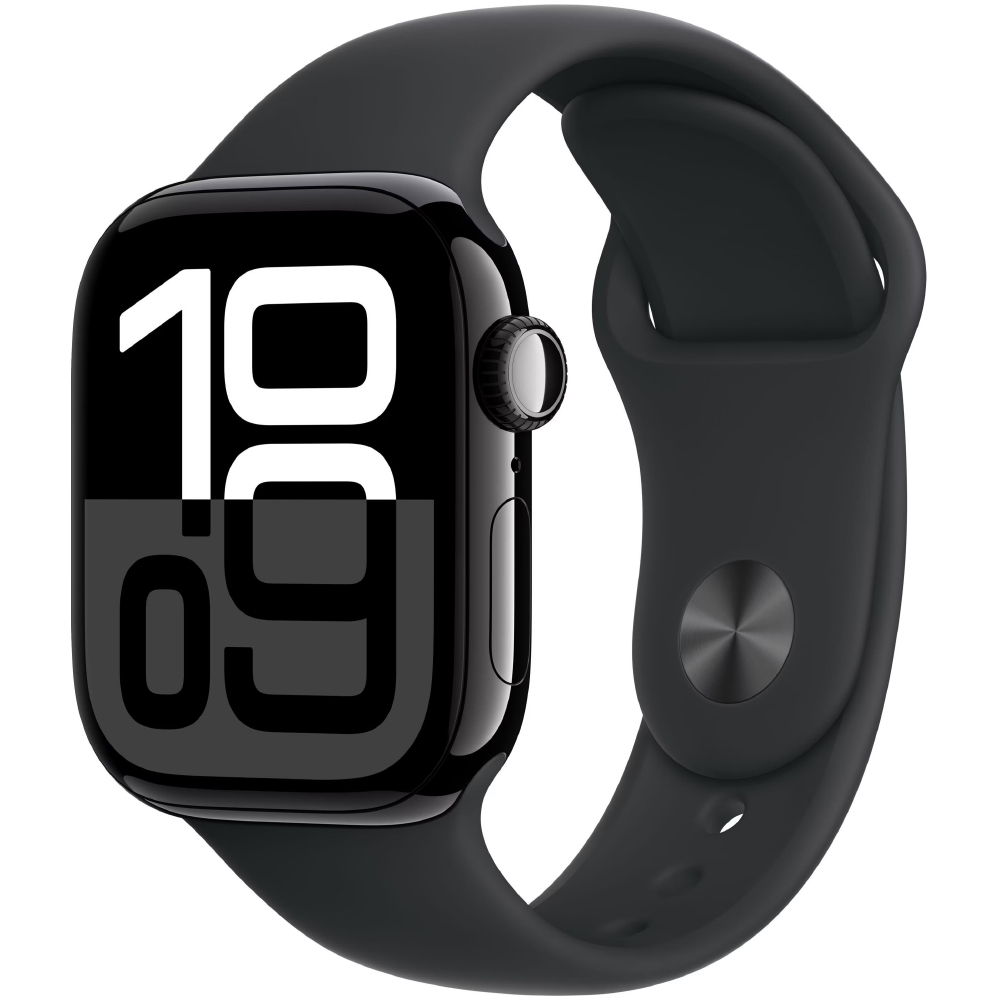Apple Watch Series 10 Aluminum 46mm GPS NFC IP6X Aluminum Case Jet Black με Black Sport Band | Smartwatches - shopin.gr
