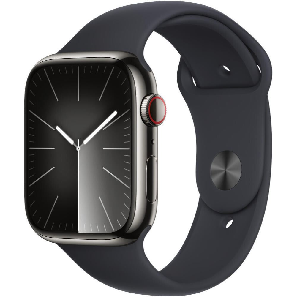 Apple Watch Series 9 45mm GPS NFC IP6X Stainless Steel Case Graphite με Midnight Sport Band | Smartwatches - shopin.gr