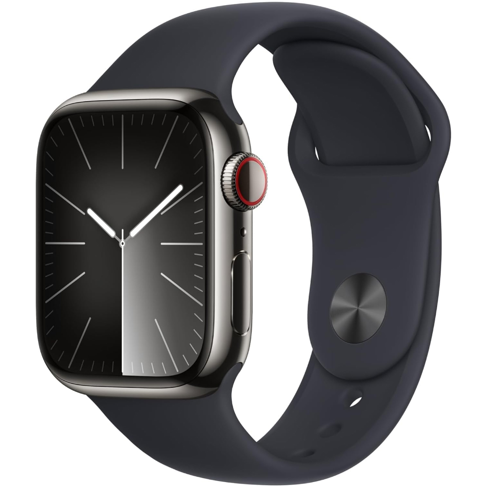 Apple Watch Series 9 45mm GPS NFC IP6X Stainless Steel Case Graphite με Midnight Sport Band | Smartwatches - shopin.gr
