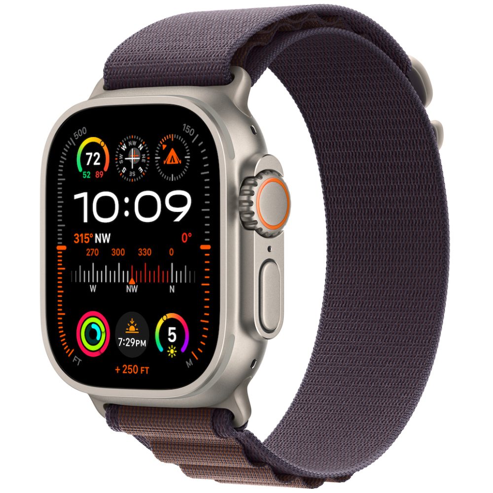 Apple Watch Ultra 2 49mm GPS eSIM NFC IP6X Titanium Case με Indigo Alpine Loop | Smartwatches - shopin.gr