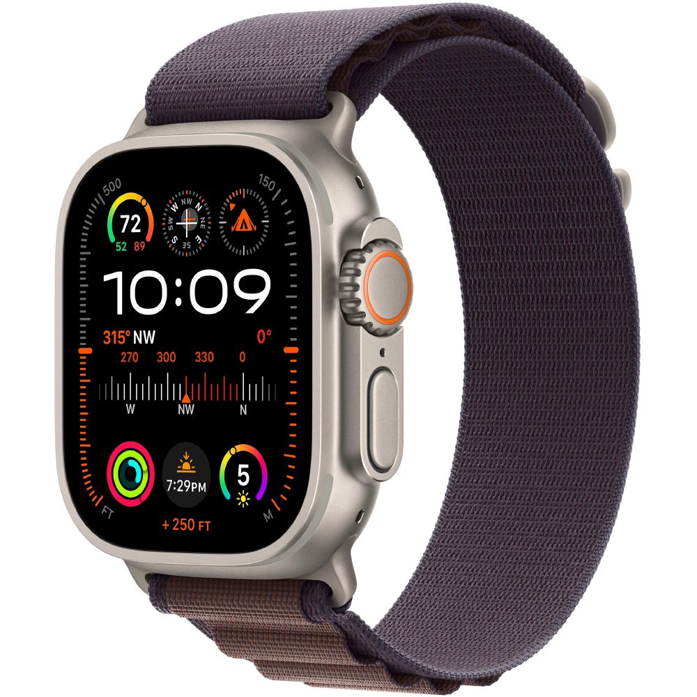 Apple Watch Ultra 2 49mm GPS eSIM NFC IP6X Titanium Case με Indigo Alpine Loop | Smartwatches - shopin.gr