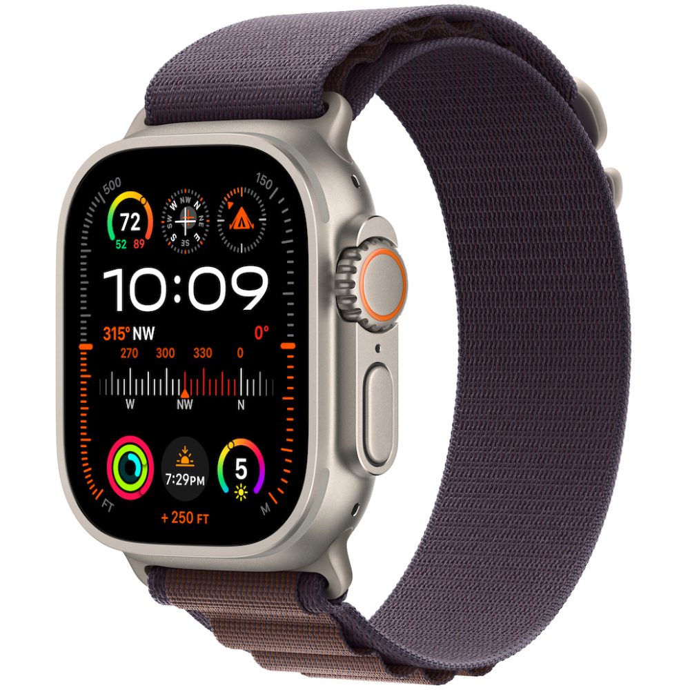Apple Watch Ultra 2 49mm GPS eSIM NFC IP6X Titanium Case με Indigo Alpine Loop | Smartwatches - shopin.gr