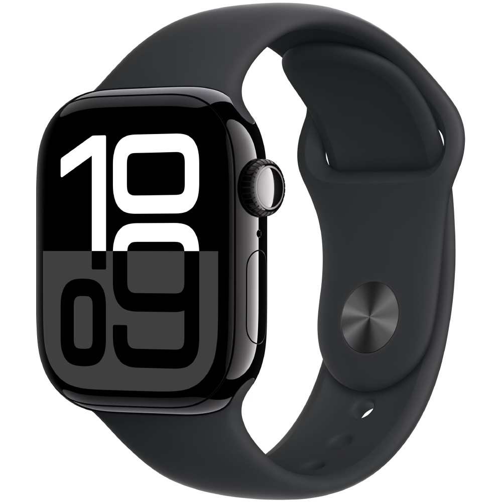 Apple Watch Series 10 Aluminum 42mm GPS NFC IP6X Aluminum Case Jet Black με Sport Band Black | Smartwatches - shopin.gr