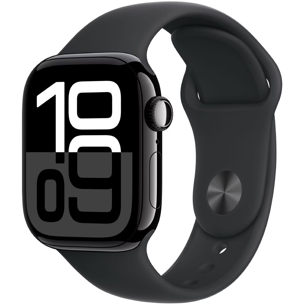 Apple Watch Series 10 Aluminum 42mm GPS NFC IP6X Aluminum Case Jet Black με Sport Band Black | Smartwatches - shopin.gr
