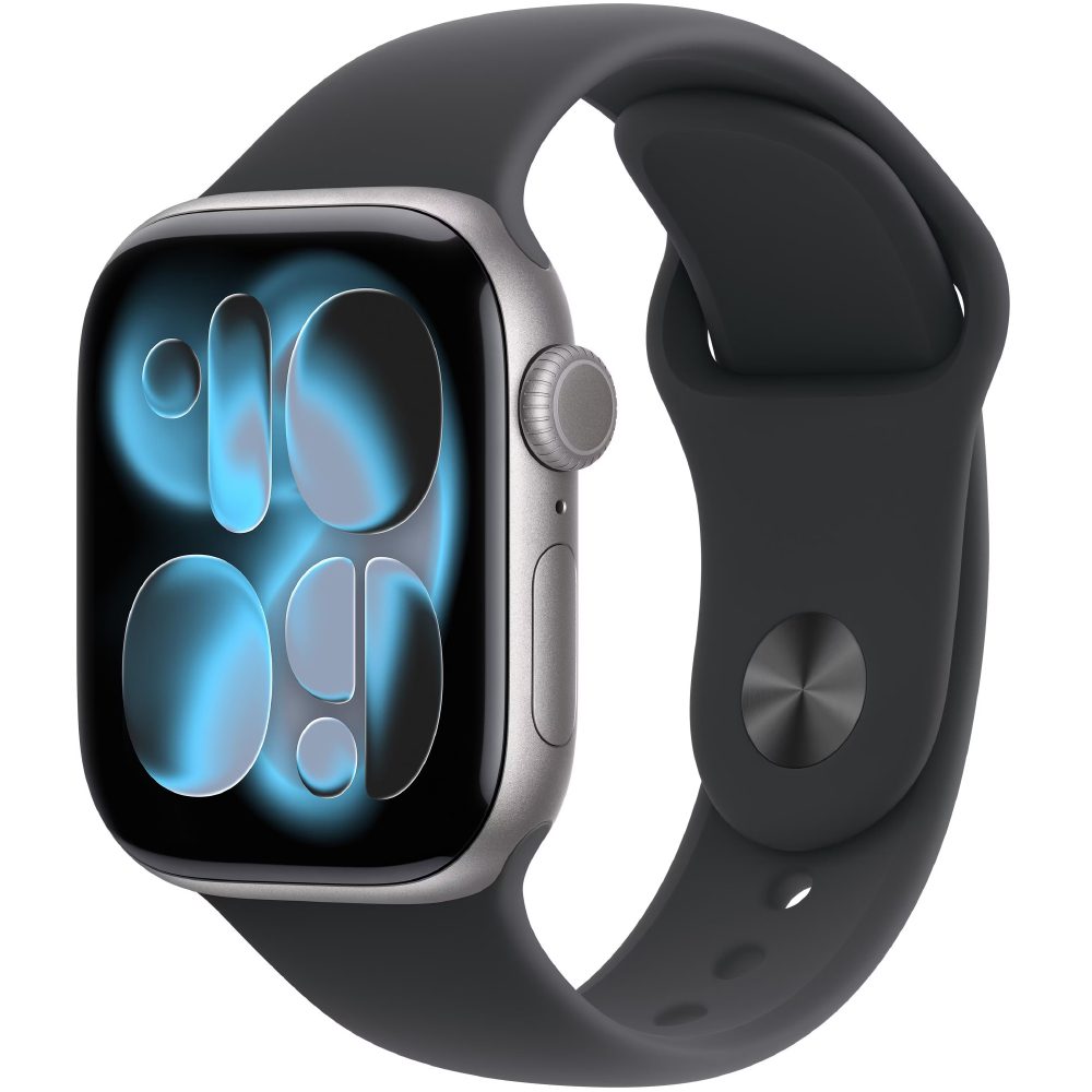 Apple Watch Series 11 (2025) Aluminum 42mm GPS NFC IP6X  Aluminum Case Space Grey με Sport Band Black | Smartwatches - shopin.gr