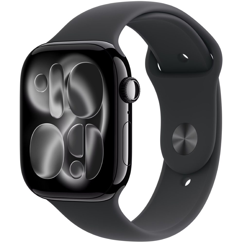 Apple Watch Series 11 (2025) Aluminum 46mm GPS NFC IP6X  Aluminum Case Jet Black με Sport Band Black | Smartwatches - shopin.gr