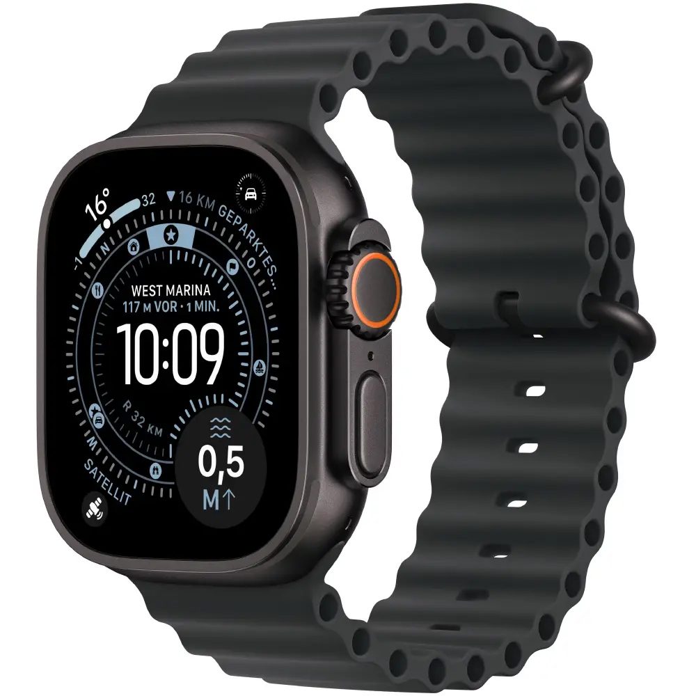 Apple Watch Ultra 3 49mm GPS eSIM NFC IP6X Titanium Case Black με Black Ocean Band | Smartwatches - shopin.gr