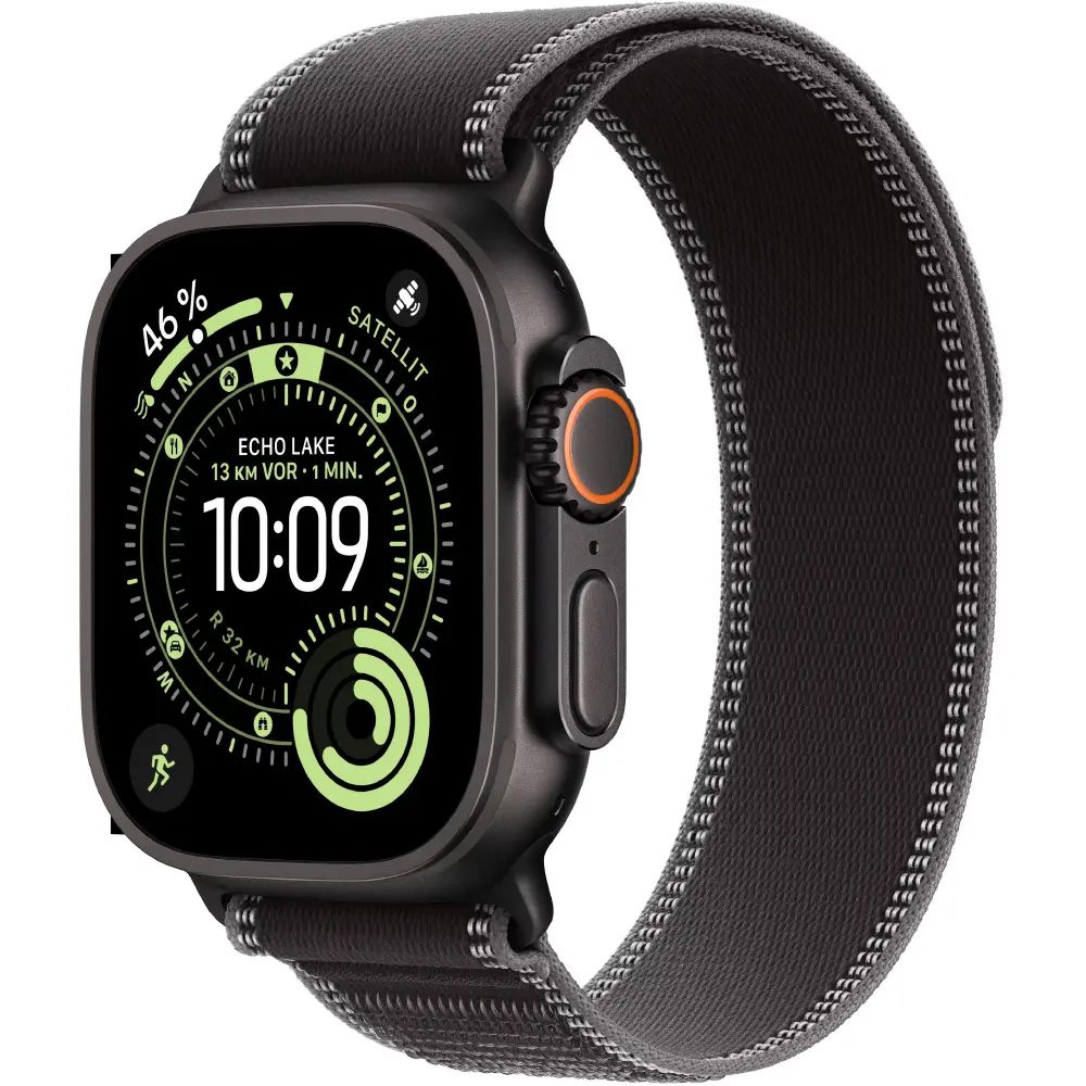 Apple Watch Ultra 3 49mm GPS eSIM NFC IP6X Titanium Case Black με Charcoal Trail Loop | Smartwatches - shopin.gr