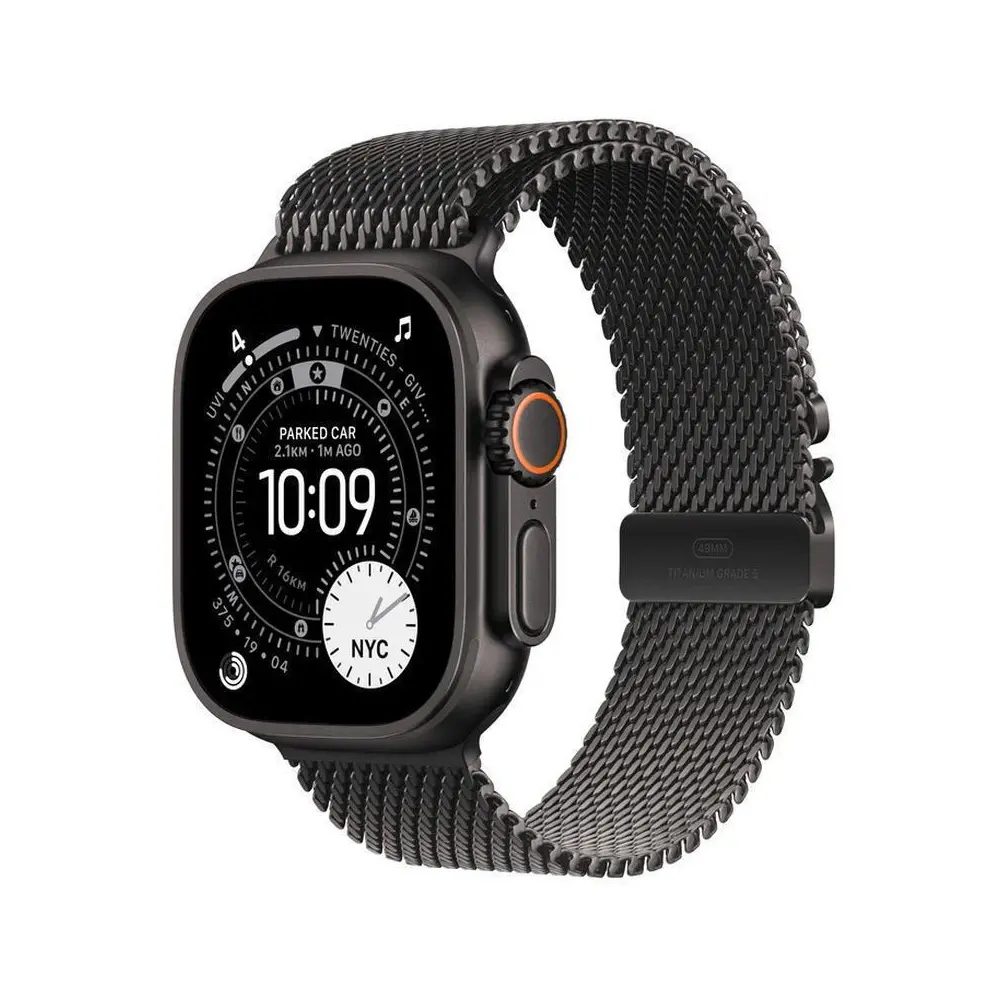 Apple Watch Ultra 3 49mm GPS eSIM NFC IP6X Titanium Case Black με Black Titanium Milanese Loop | Smartwatches - shopin.gr