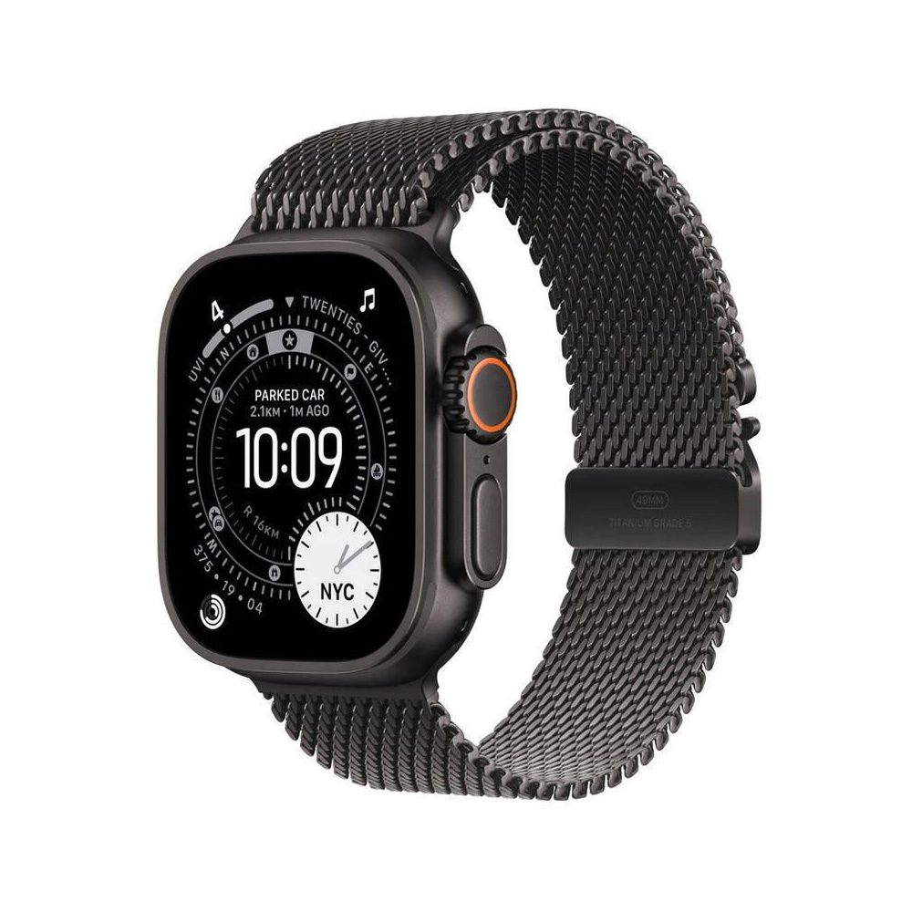 Apple Watch Ultra 3 49mm GPS eSIM NFC IP6X Titanium Case Black με Black Titanium Milanese Loop | Smartwatches - shopin.gr