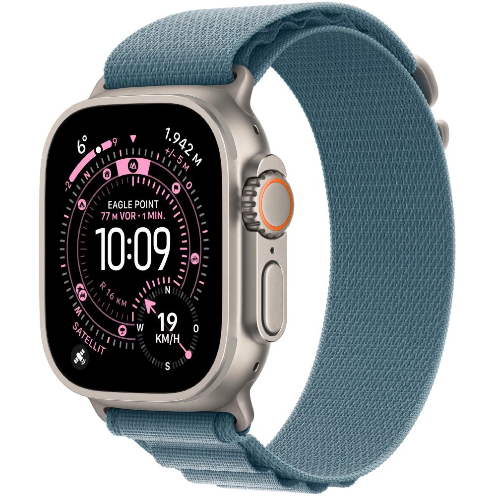 Apple Watch Ultra 3 49mm GPS eSIM NFC IP6X Natural Titanium Case με Light Blue Alpine Loop | Smartwatches - shopin.gr
