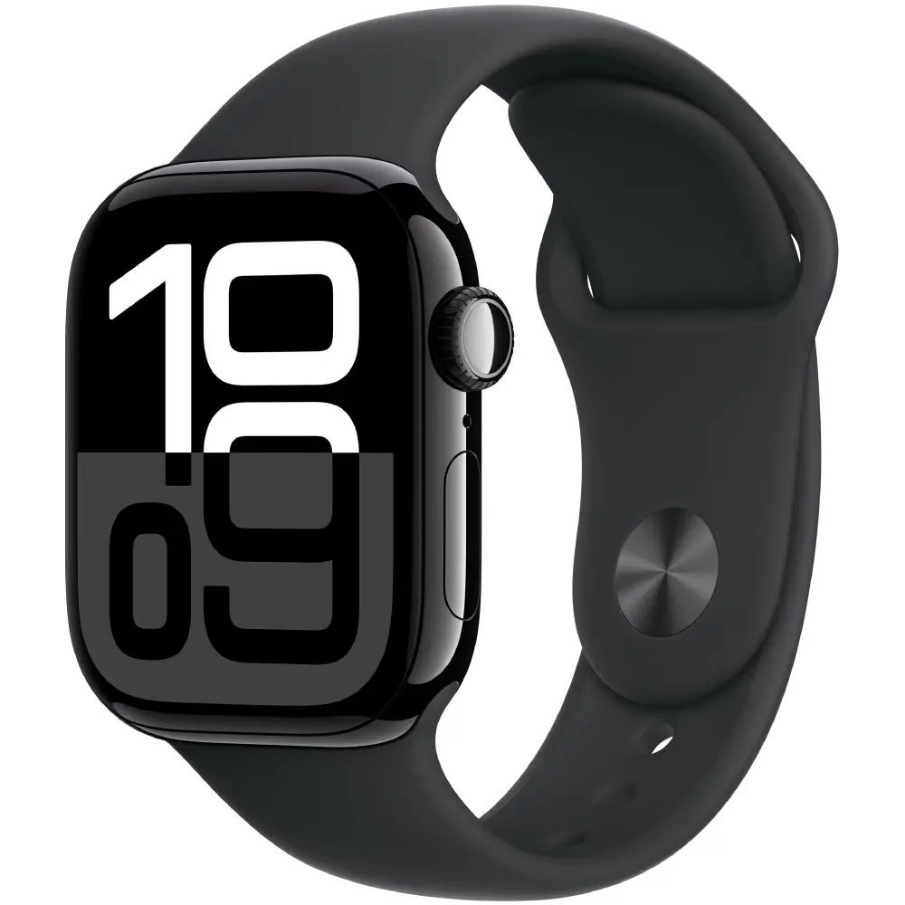 Apple Watch Series 10 Aluminum 46mm GPS NFC IP6X Aluminum Case Jet Black με Sport Band Black | Smartwatches - shopin.gr