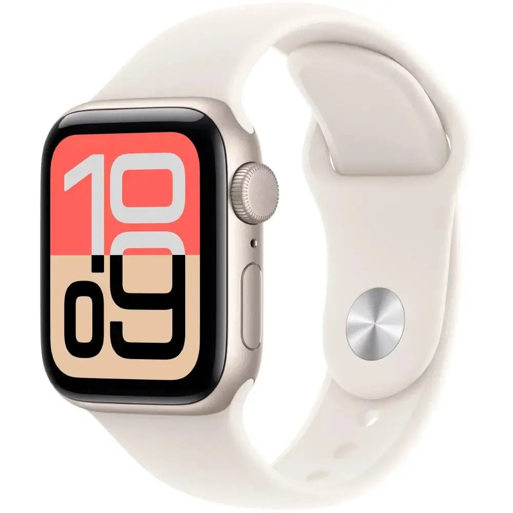 Apple Watch SE 3 (2025) Aluminum 44mm GPS NFC 5 ATM Aluminum Case Starlight με Sport Band Starlight | Smartwatches - shopin.gr
