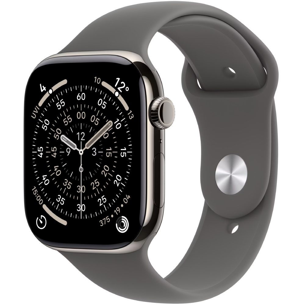 Apple Watch Series 11 5G (2025) Aluminum 46mm GPS eSIM NFC IP6X Aluminum Case Natural με Stone Grey Sport Band | Smartwatches - shopin.gr