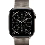 Apple Watch Series 11 5G (2025) Aluminum 46mm GPS eSIM NFC IP6X Aluminum Case Natural με Natural Milanese Loop | Smartwatches - shopin.gr