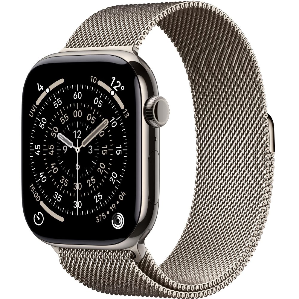 Apple Watch Series 11 5G (2025) Aluminum 46mm GPS eSIM NFC IP6X Aluminum Case Natural με Natural Milanese Loop | Smartwatches - shopin.gr