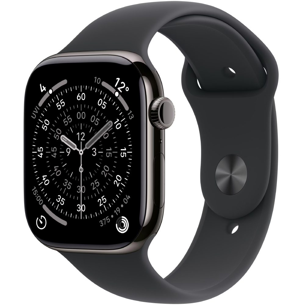 Apple Watch Series 11 5G (2025) Aluminum 46mm GPS eSIM NFC IP6X Aluminum Case Slate με Black Sport Band | Smartwatches - shopin.gr