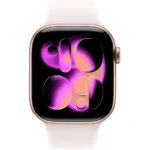 Apple Watch Series 11 5G (2025) Aluminum 46mm GPS eSIM NFC IP6X Aluminum Case Gold με Light Blush Sport Band | Smartwatches - shopin.gr
