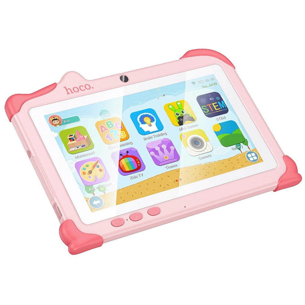 Hoco HI16 Kids Tablet 7" Wifi 2GB/32GB HD LCD Screen Dual Camera MicroSD με Γονικό Έλεγχο Ροζ | Tablet - shopin.gr