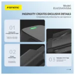 Φορτιστής Ταξιδίου Ταχείας Φόρτισης Foneng EU63 με Διπλή Έξοδο 2xUSB A 12W 2.4A & Καλώδιο USB A σε Lightning 1m Λευκό | Shopin.gr