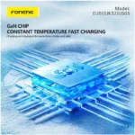 Φορτιστής Ταξιδίου Ταχείας Φόρτισης Foneng EU51 με Έξοδο USB C GaN 25W 3A & Καλώδιο USB C σε Lightning 1m Λευκό | Shopin.gr