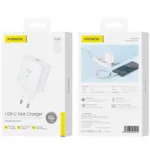 Φορτιστής Ταξιδίου Ταχείας Φόρτισης Foneng EU62 με Έξοδο USB C GaN 45W 3A Λευκό | Shopin.gr