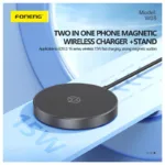 Ασύρματη Βάση Φόρτισης Μαγνητική Mini Foneng W03 15W με Stand & Καλώδιο 1m Μαύρο | Shopin.gr