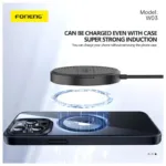 Ασύρματη Βάση Φόρτισης Μαγνητική Mini Foneng W03 15W με Stand & Καλώδιο 1m Μαύρο | Shopin.gr