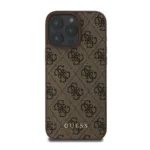 Θήκη PU Guess Apple iPhone 16 Pro Hardcase Classic Logo 4G Μαύρο | Shopin.gr