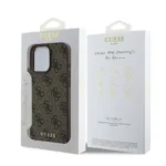 Θήκη PU Guess Apple iPhone 16 Pro Hardcase Classic Logo 4G Μαύρο | Shopin.gr