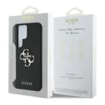 Θήκη PU Guess Samsung Galaxy S25 Ultra Hardcase Grained Big Logo 4G Μαύρο | Shopin.gr