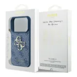 Θήκη PU Guess Apple iPhone 17 Pro Max Hardcase Big Logo 4G Μπλε | Shopin.gr