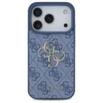 Θήκη PU Guess Apple iPhone 17 Pro Max Hardcase Big Logo 4G Μπλε | Shopin.gr