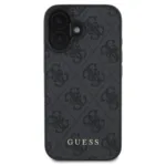 Θήκη PU Guess Apple iPhone 16 Hardcase Classic 4G Μαύρο | Shopin.gr