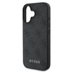 Θήκη PU Guess Apple iPhone 16 Hardcase Classic 4G Μαύρο | Shopin.gr
