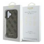 Θήκη PU Guess Apple iPhone 16 Hardcase Classic 4G Μαύρο | Shopin.gr