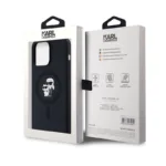 Θήκη Σιλικόνης Karl Lagerfeld Magsafe Apple iPhone 15 Pro Max Karl & Choupette Heads Μαύρο | Shopin.gr