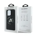 Θήκη Σιλικόνης Karl Lagerfeld Magsafe Apple iPhone 16 Pro Karl & Choupette Heads Μαύρο | Shopin.gr
