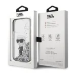 Θήκη TPU Karl Lagerfeld Apple iPhone 15 Pro Hardcase Liquid Glitter Ikonik Διάφανο | Shopin.gr