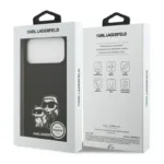 Θήκη Σιλικόνης Karl Lagerfeld Apple iPhone 17 Pro Max Sketch & Logo Karl & Choupette Μαύρο | Shopin.gr