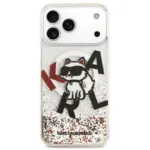 Θήκη Σιλικόνης Karl Lagerfeld Magsafe Apple iPhone 17 Pro Max Liquid Glitter Choupette Logo Διάφανο | Shopin.gr